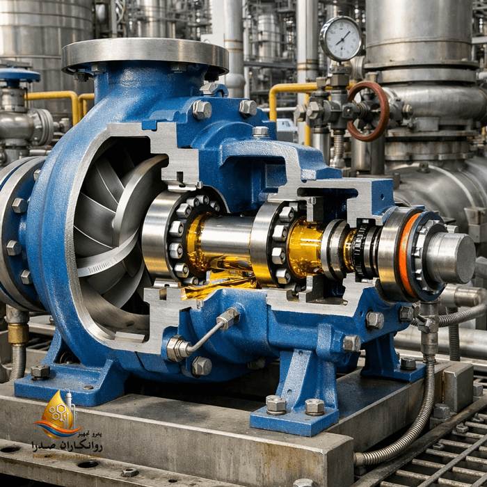 خط تولید صنعتی با تمرکز بر تجهیزات دوار